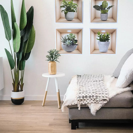 ADHESIVO DE PLANTAS 3D PARA PARED