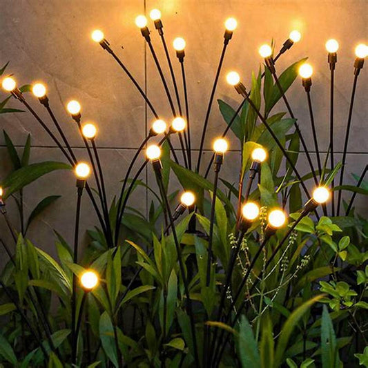 Luces Solares para Jardín Super Brillantes y Altamente Flexibles, en Forma de Estallido Estelar, con Movimiento, con 8 Luces LED de Paisaje